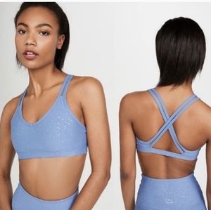 Beyond Yoga alloy speckled double back bra